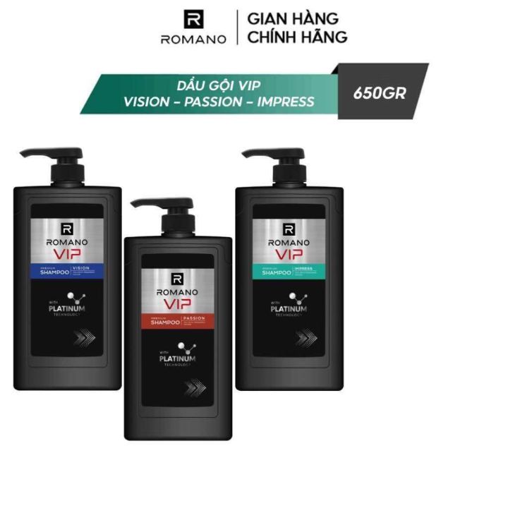 Dầu gội cao cấp Romano VIP Passion / Vision / Impress 650g | Lazada.vn