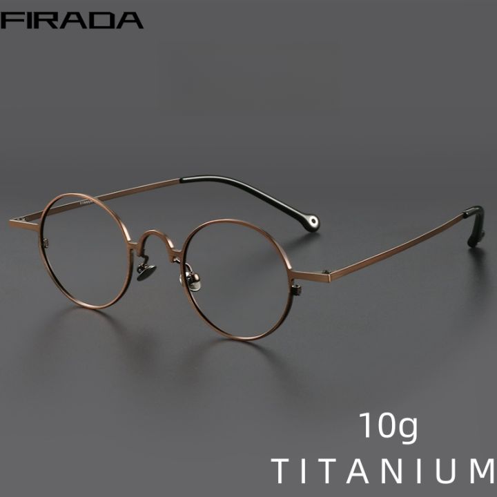 FIRADA Fashion Comfortable Round Eyeglasses Vintage Luxury Titanium Eyewear  Optical Prescription Glasses Frame Men Women K808-C Lazada PH