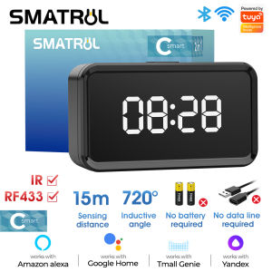 SMATRUL Tuya WiFi IR RF433 Remote Control for Air Conditioner TV Smart Home Infrared Universal Remote Controller For Alexa/ Home
