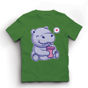 Baju Kaos Distro Anak Laki Laki Karakter Hippo Haus Lucu Import Usia 1 - 10 Tahun - Hypelane - DTF