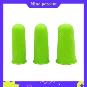 Nine percent 3Pcs Silicone Anti-cut Heat Resistant Finger Protector Fingers Cap Cooking Tool