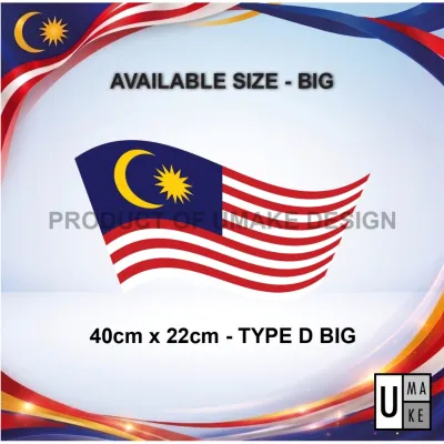 Removable Car Magnet/ Magnetic Car Malaysia Flag Stickwer/ Hiasan Merdeka Untuk Kereta/ Tag Merdeka Kereta