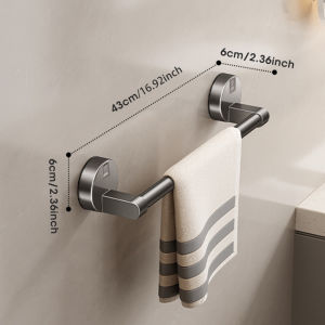 Bathroom Amenities Gunmetal Gray Wall-Mounted Bathroom Towel Bar Size 30 Cm Bathroom Slippers And Towels