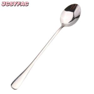 JCSYFAC Dài xử lý thép không gỉ muỗng cà phê kem tráng miệng trà Muỗng cho dã ngoại phụ kiện nhà bếp muỗng cà phê đậu