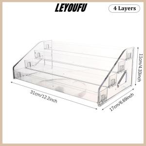 LEYOUFU 3 4 5 6 7 Layers Nail Polish Display Stand Clear Cosmetic Display Rack Holder Essential Oil Bottle Organizer Storage