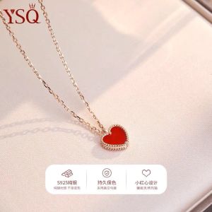 Kalung Titanium Wanita Anti Karat Plus Liontin Love Merah / Kaung Titanium Wanita Terbaru 2023 Asli Import