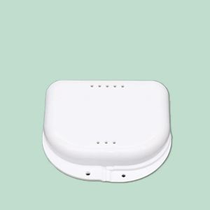 50pcs Denture Tray Dental Orthodontic Braces Retainer Case Vent Holes Dental Denture False Teeth Case