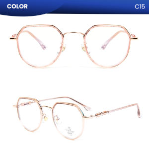 IOOI Eyewear -  Kacamata Kotak Metal Lensa Minus Anti Radiasi Blueray Photocromic Pria Wanita S11766