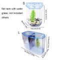 OUTOPEN Nhựa Bể cá Betta Lưới Đơn/đôi Trong suốt Hộp cách ly nuôi cá Thiết thực Với cỏ nước Hộp cách ly cá Betta hai lưới Cho tôm clownfish. 