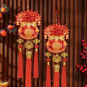 Dây treo túi tiền vàng liễng trang trí tết câu đối tết liễu treo tết