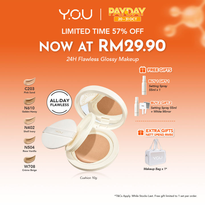 YOU cloud touch Dreamy-fit Lasting Mesh Cushion Foundation SPF30