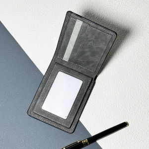 2025 New Arrival Mens Denim Jacket & Wallet Set - Spring Autumn Retro American Style Lapel Short Thick Cardigan with Embroidered Logo Simple Logo-Free Mens Leather Wallet Factory In-Stock Wholesale for Cross-Border E-Commerce