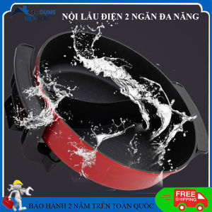 Nồi lẩu điện đa năng 2 ngăn nồi lẩu uyên ương chống dính cao cấp thế hệ mới làm nóng nhanh với công suất 1360W cùng 5 mức chỉnh nhiệt. Bảo hành 2 năm lỗi 7 ngày đổi mới.