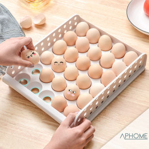 Tempat Penyimpanan Telur Rak Telor Desain Laci Bening Kotak Egg Storage Papan Telur Egg Tray REGA APHOME