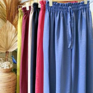 Jennie Knit Pants Celana Kulot Haighwaist Knit Kancing 2 Celana Knit Wanita muat BB 125