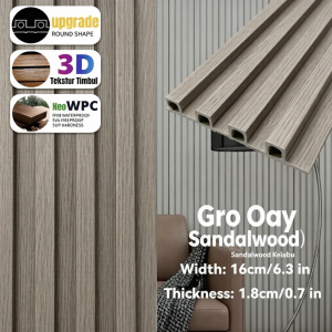 【2026 Deco】 Fluted Panel WoodStrip Series Panel Wall Decoration Design PanelDinding Kayu Home Pelekat Rumah Tv
