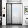 Extremely narrow side three linkage shower room bathroom glass sliding ...