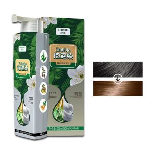 Natural Plant 3 in1 Hair Dye Shampoo Bubble Hair Dye Nourishes Hair To Cover White Hair Mild And Does Not Stimulate