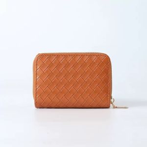 Dompet Minimalis Wanita Dengan Zipper Muat Banyak Kartu & LM Bahan PU Leather Kilat Keren CY1041