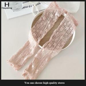 Hayating Summer Long Fingerless Gloves Women Sun Protection Sleeves Gloves Lady Thin Lace Mesh Arm Sleeve Sunscreen Uv Breathable Mittens