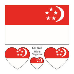 1000pcs Tattoo Stickers 🚩60th National Day🚩6cm*6cm Singapore Sticker Flag Tattoo Stickers NDP 2025 60th National Day Decoration Love Flag Stickers Waterproof Stickers