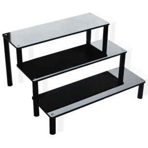 พร้อมส่ง ชั้นอะคริลิก สีดำล้วน แผ่นชั้นลึก 8 cm