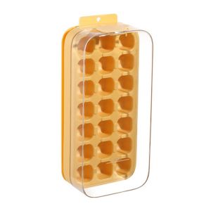 angy ice cube maker Silicone Pressing Ice Cube Molds 21 Grids Reusable Ice Maker DIY Detachable Ice Storage Box Kitchen Tools