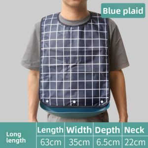 NOBLELYN S/M/L Adult Bib Dirt Resistant Waterproof Adult Cover Washable Saliva Napkins Dinning Aid