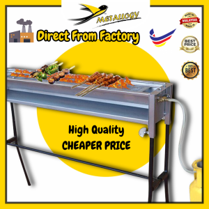 Metallogy Classic Big Large BBQ Grill Satay Steel With Gas And Steel Stand Picnic Cook Stove / Dapur Tradisional Satay Pakai Gas