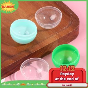 BAREN 100pcs nhựa rỗng Đồ chơi bán hàng tự động viên nang nửa rõ ràng nửa màu bóng tròn