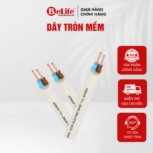 1m Dây điện tròn mềm Cadisun dây cáp điện ruột đồng bọc PVC dây điện dân dụng chính hãng