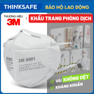Khẩu trang 3M 9001 chính hãng vải kháng khuẩn lọc bụi mịn dùng cho y tế lao động đi đường Khẩu trang 3D - Thinksafe