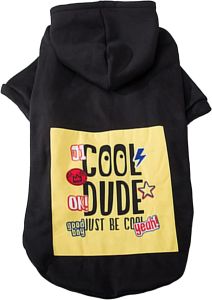 Áo hoodie nỉ bông cho chó to lớn và vừa in họa tiết Hipidog - Đen Ta pet shop