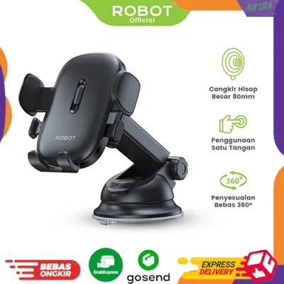 Robot Car Holder RT-CH03S Car Stent Rotatable 360° For Smartphone 4-7 Inch Garansi Resmi