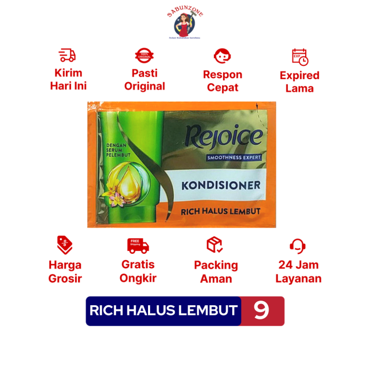 Kondisioner Rejoice Conditioner Rich Sachet 9 ml