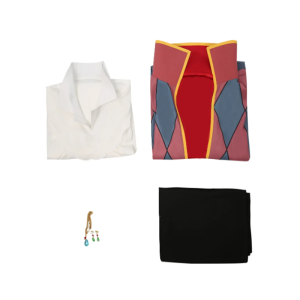 Movie Howl of the Moving Castle Howl Role playing Costume Cloak Halloween Carnival Set Top Coat Pants Set wig S-XXL