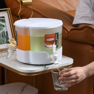 3 Compartment 5L Rotatable Beverage Dispenser  With Tap water dispenser Detached Jugs