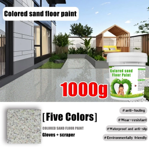 3in1 Epoxy floor paint Colored Sand floor paint epoxy flooring paint High Gloss Paint Imitation Marble Texture wear-resistant non-slip waterproof quick drying Floor paint for cement Floor paint for tiles Suitable for a variety of Places