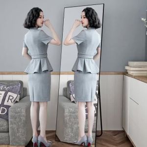 LZD [] Full-Length Mirror Aluminum Alloy Floor Mirror Modern Simple Explosion-Proof Full-Length Mirror Clothing Store Large Mirror