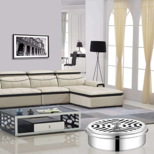 Mosquitoes Coils Holder Stainless Steel Repellant Rack Mosquitoes Incense for Burner Box Sawtooth Mesh Bracket with Cover Home Decor