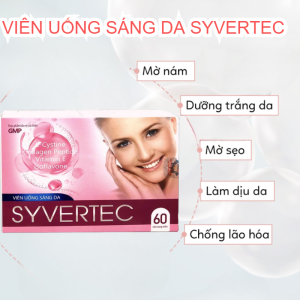 Viên uống đẹp da Syvertec viên uống sáng da viên uống mờ nám tàn nhang cải thiện sắc tố da - Green Pharma