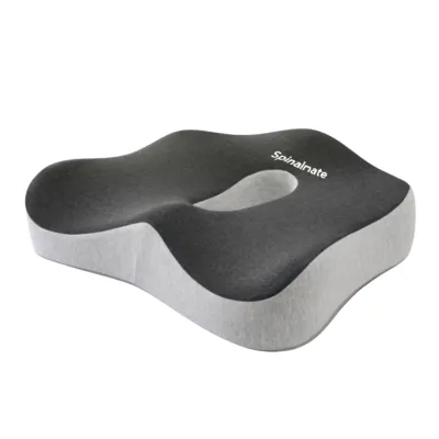 Spinalmate Premiere Ergonomic Spine Support Combo Cushion Set – Chiropractic Memory Foam Backrest & Seat Cushion for Office Chair Car Home – Lumbar Waist Coccyx Tailbone Pain Relief Posture Correction Lumbar Support Pillow