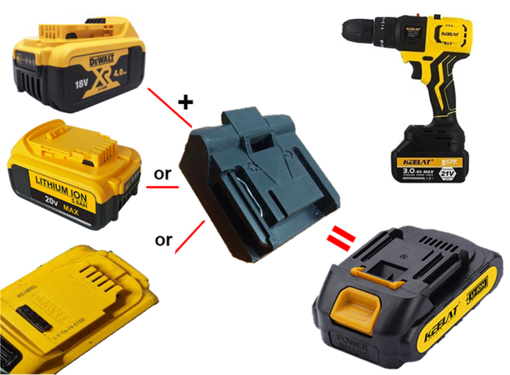 Battery Adapter: Use Black & Decker 20V MAX Battery On DeWalt 20V MAX XR Tools