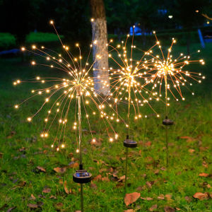 60/90/120/150LED Solar Firework Light Solar Christmas Light Outdoor Waterproof  8Mode Decoration Dandelion Light For Garden Holiday Wedding Party Decoration New year Garden