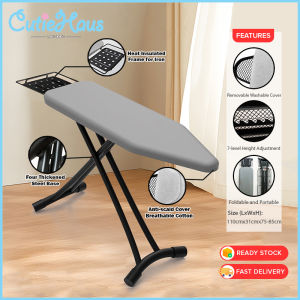 CUTIEHAUS Ironing Board 7 Speed Adjustment Silver Plated Cloth Foldable Steam Ironing Board Papan Setrika Rumah Tangga Boleh Lipat - Fulfilled by CUTIEHAUS