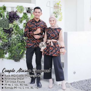 Couple Atasan Syaquell Couple batik pasangan 2022 Baju Batik Couple Pasangan Suami Istri Batik Couple Terbaru Kondangan