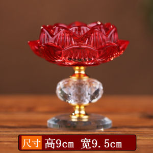SXH  Butter Candle Holder for Home Use Buddha Front Lantern Glass Lotus Guanyin Bodhisattva Supply Lamp Tribute Lamp
