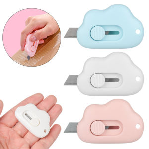 Elegant Residence Cute Cloud Mini Utility Knife Retractable Cutter Letter Paper Cutting Envelope Opener Express Partum Cutter Office Supplies