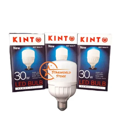 PAKET 3 Pcs KINTO Lampu Bohlam LED Capsule Murah 30 Watt - Cahaya Putih