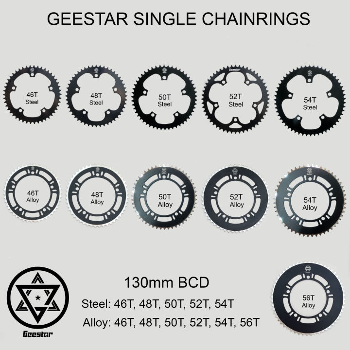 Geestar Chainring 130 BCD Single Speed Fixed Gear Road Bike 46T